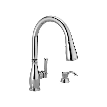 Delta Pull-Down Kitchen Faucet Charmaine One Handle Chrome Chrome 19962ZSDDST