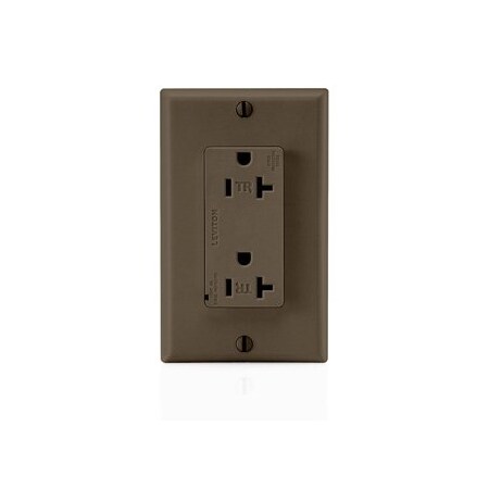Leviton Surge Protector Receptacle, 20 Amp, 125 Volt, 5-20R NEMA, Brown T5380