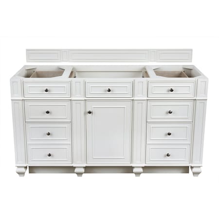 James Martin Vanities Vanity, without top, Bright White, 59.9 in W x 22.9 in D, 157-V60S-M-BW
