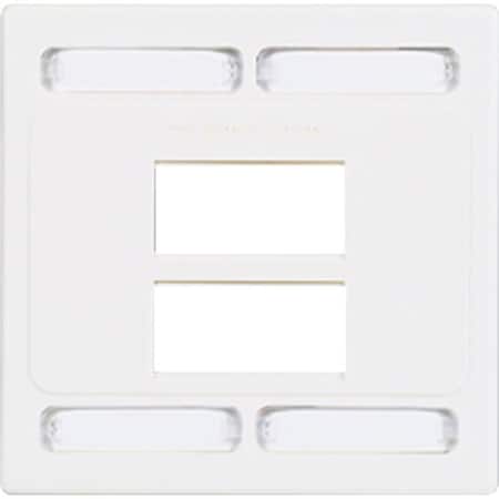 Siemon 6-PORT FLUSH MOUNT UNLOADED, DOUBLE GANG ACCEPTS 6 MAX MODS, WHITE MX-FP-D-06-02