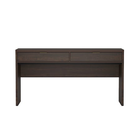 Manhattan Comfort Evelyn 60" Writing Desk in Brown (2-Drawer) DK2083-BR