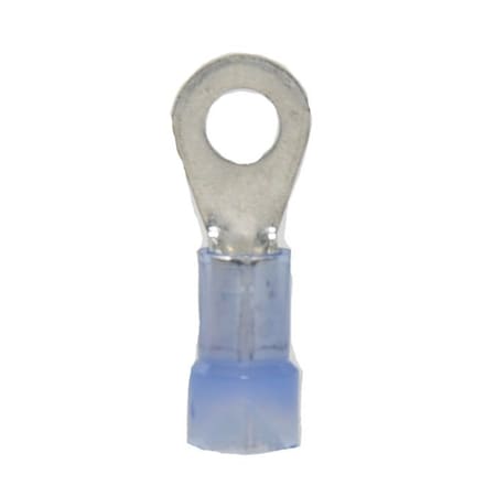 Hillsdale Terminal Ring Terminal, #8 Stud Size, 14 AWG, 600 V, Nylon Insulated, 1000 PK 50098N
