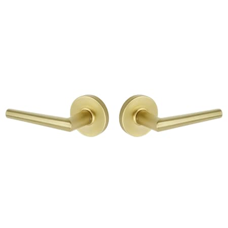 Emtek Residential Door Levers Passage Satin Brass EE3120LENSB