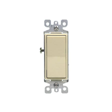 Leviton AC Quiet Switch Decora 15 amps Four Pole 4-Way / Rocker Ivory Ivory 05604-2IS