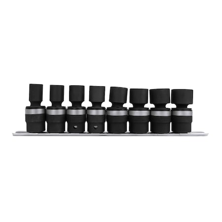 Genius Tools 8PC 1/2in Dr. SAE Swivel Impact Socket Set TG-408S