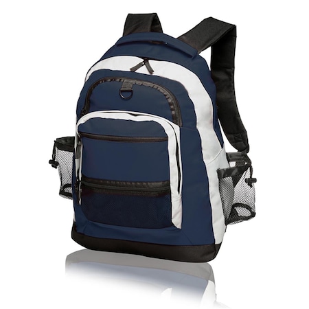 Natico Originals Multi-Pocket Travelers Backpack, Blue 60-BP-08BL