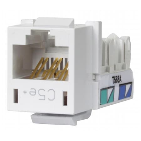 Pinpoint Speedgaina Category 5e Jack- White PI3535417