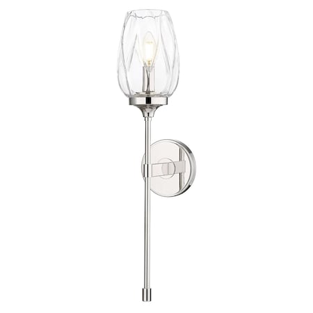 Z-Lite Cassian Polished Nickel 1 Light Wall Sconce 2014-1S-PN