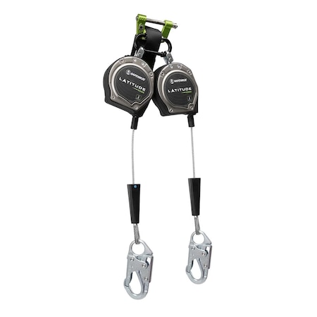 Safewaze Latitude Edge 8 ft Dual Cable SRL Snap Hooks 023-5355