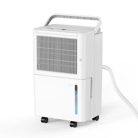 Edendirect 30 pt 2000 sq ft Dehumidifier for Home with Bucket Drain Hose in White ZR-FDD12-5091