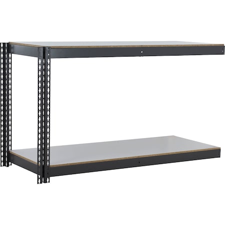Global Industrial 2 Shelf, Heavy Duty Boltless Shelving, Add On, 72"Wx24"Dx36"H, Laminate Deck B3170976