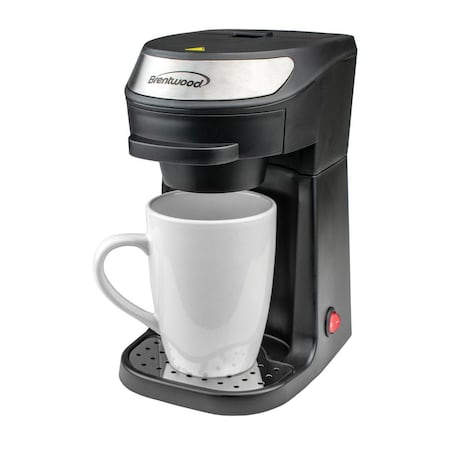 Brentwood Industries Single Serve Coffee Maker in Black with Mug TS-111BK
