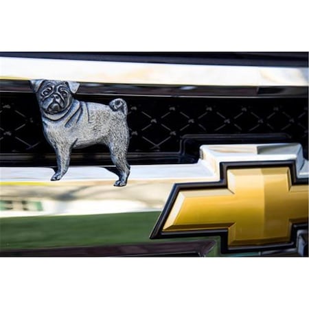 Araba Vector Pug Antique Nickel Ornament, 3.75 x 4.375 in. AR881474