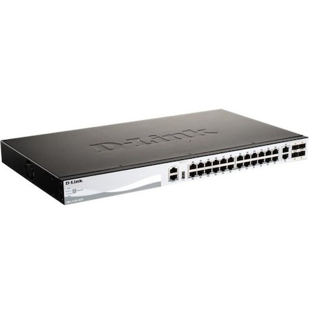 D-Link 24 X 10/100/1000BASE-T POE PORTS 2 X 10GBASE-T AND 4 X 10G SFP+ PORTS 370 W POWE DGS-3130-30PS