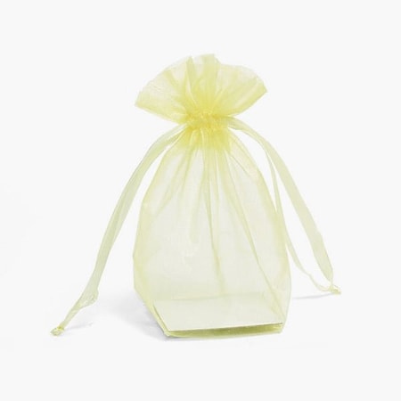 Nashville Wraps Yellow Square Gusseted Sheer Bag, 2.25x2.25x6, 10PK GHB226YE