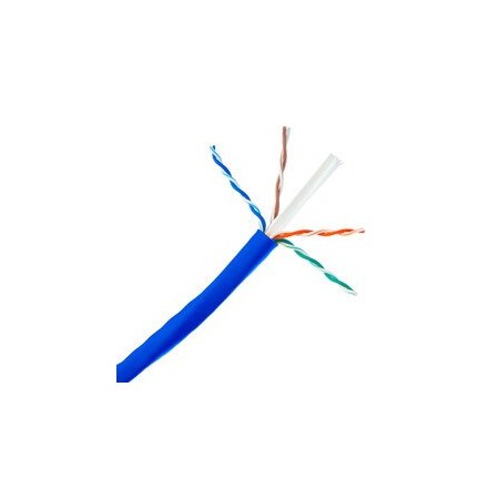 Cable Wholesale Bulk Cat6 Blue Ethernet Cable, Solid, UTP (Unshielded Twisted Pair), Pullbox, 500 foot 10X8-061TF