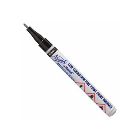 Nissen By Markal Low Corrosion Fine Point Paint Marker, Black, Plastic Nib, 12PK 434-28780