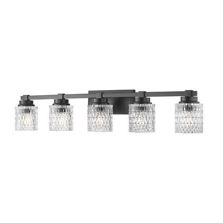 Z-Lite Jacqueline Matte Black 5 Light Vanity 6101-5V-MB