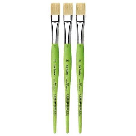 Da Vinci FIT Synthetics Student Brush, Synthetic, Acrylic & Oil, Flat, Series 379, Size 16, 3PK VA-379_16