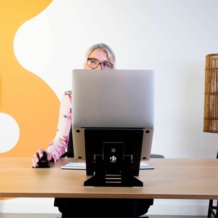 R-Go Riser Document laptop stand, black, TAA Compliant RGORIDOCBL