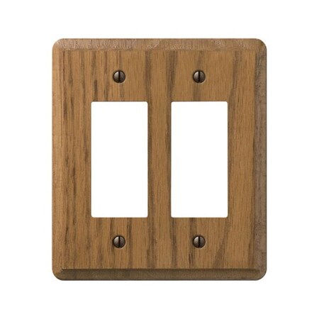 Livewire 901RR Contemporary Wood 2 Rocker-GFCI Wall Plate Medium Oak LI705493