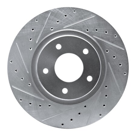 Dynamic Friction Co DFC Brake Rotor - Drilled and Slotted - Silver 631-20011L