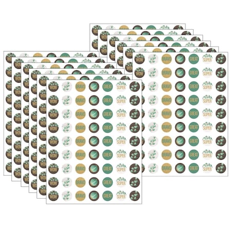 Teacher Created Resources Eucalyptus Mini Stickers, 378-Piece Set, 12PK 8478