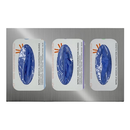 Origin Dispensing Solutions Glove Dispenser-Triple-Divided-Stainless Steel GL31X03ND