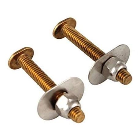 Oatey PP835-170 TOILET BOLT SET 5/16X2-1/4IN SOL BRS PP835170