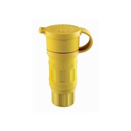 Leviton Watertight Straight Blade Connector, Non-NEMA, 15 A, 125V AC, 3 Pole, 3 Wire, Screw Terminals 15W07