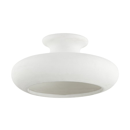 Hudson Valley Lighting Becki Owens X Annie 1 Light Semi Flush 16 In. Aged Brass BKO1200-AGB/CWL