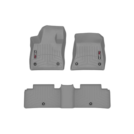 Weathertech Grey, Front and Rear Floorliners 461337-1-3