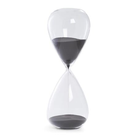 Bey Berk International Bey-Berk International 90 Minute Crystal Sand Timer - Black & Clear D838B