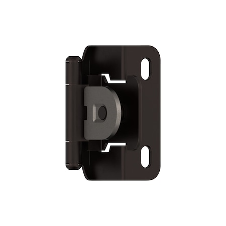 Amerock 1/2in 13 mm Overlay Single Demountable, Partial Wrap Oil-Rubbed Bronze Hinge - 1 Pair BPR8719ORB