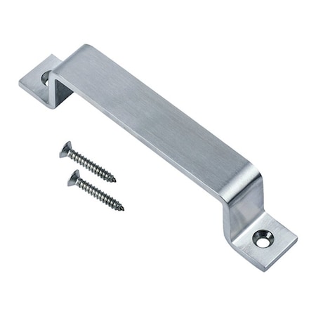 Renin Cairns Series BD450-SS Barn Door Handle, 163 mm H Handle, Satin Nickel BDB450-SN
