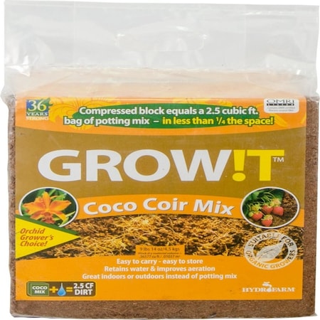 Growit Organic All Purpose Coco Coir Mix 0.37 cu ft JSCCM25