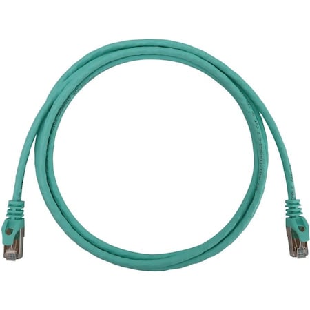Eaton Tripp Lite Series Cat6a 10G Snagless Shielded Slim STP Ethernet Cable RJ45 M/M, PoE, Aqua, 6 N262-S06-AQ