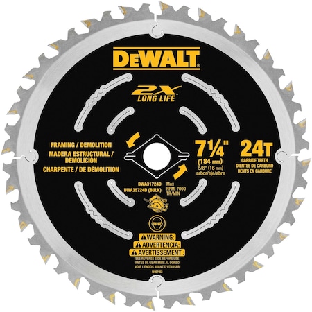 Dewalt 7-1/4 in. Demolition Blade, PK10 DWA35724DB10