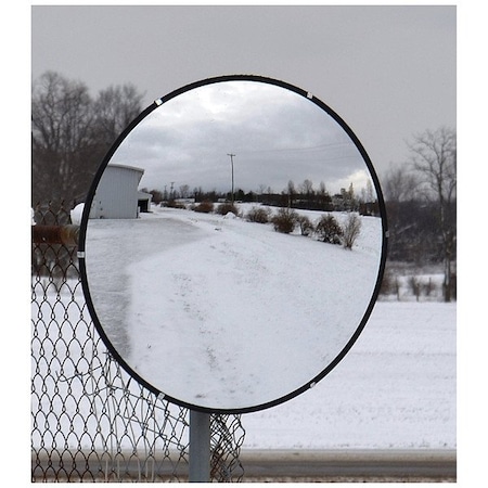 Fred Silver Glass Convex Security Mirror, Glass, 13 in, Galvanized Steel, Round, 180 Degrees Viewing Angle CR-M-13