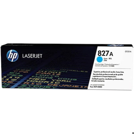 Hp 827A Cyan Original LaserJet Toner Cartridge, 32,000 Yield CF301A