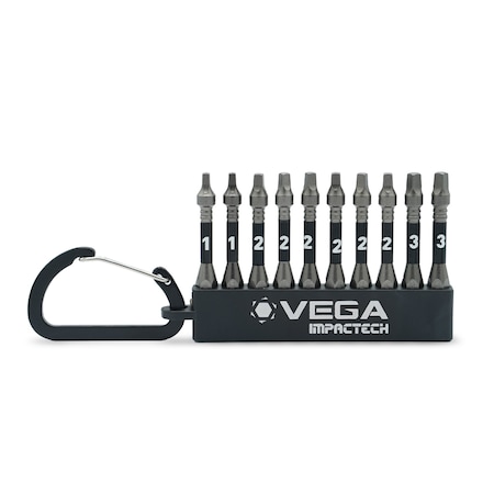 Vega Impactech Square Carabiner Set - 10pc T150RCS10