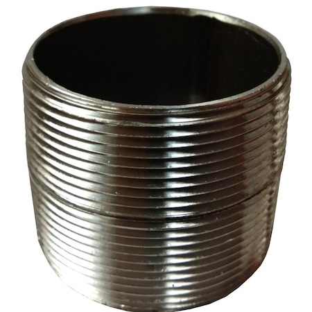 Prosource Close Pipe Nipple, 2 in, Male, Steel, SCH 40 Schedule, Black 2XC