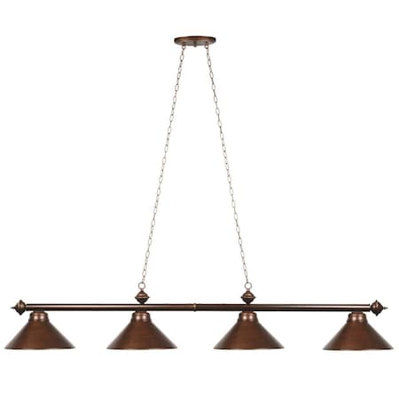 Radiant 78 in. 4 Light Fixture Billiard Light - Cappuccino RA1152441