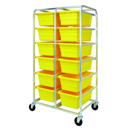 Quantum Storage Systems MOBILE RACK W/12 YELLOW TUBS TR12-2516-8YL