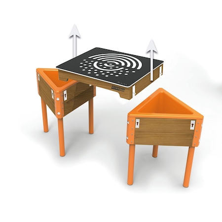 Beleduc By Playwell 5-Piece Activity Table Set - Wood Play & Learn Furniture B62100