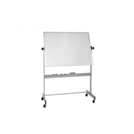 Mooreco Dry Erase Board, Plastic, 40 in, 30 in, Aluminum Frame, White, Gloss 668AC-HH