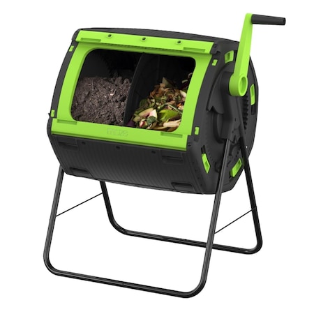 Invernadero RSI- 48 Gallon Geared Two Compartment Compost Tumbler IN3194162
