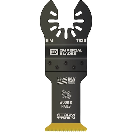 Imperial Blades ONE FIT 1-1/4'' Titanium Coated Bi-Metal Storm Oscillating Blade IBOAT336-1