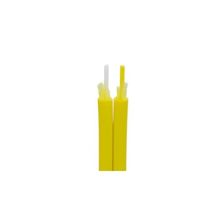 Swe-Tech 3C Zipcord Fiber Optic Cbl, Duplex, OS2 9/125 Singlemode, Corning, Yellow, Riser Rated, Spool, 1000ft FWT10F1-001NH
