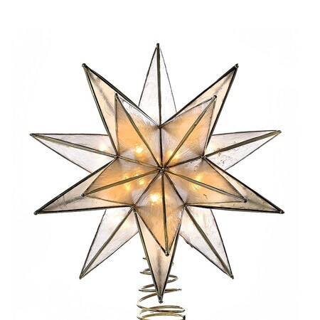 Kurt S. Adler LED Gold Sputnik Capiz Tree Topper UL3135LED